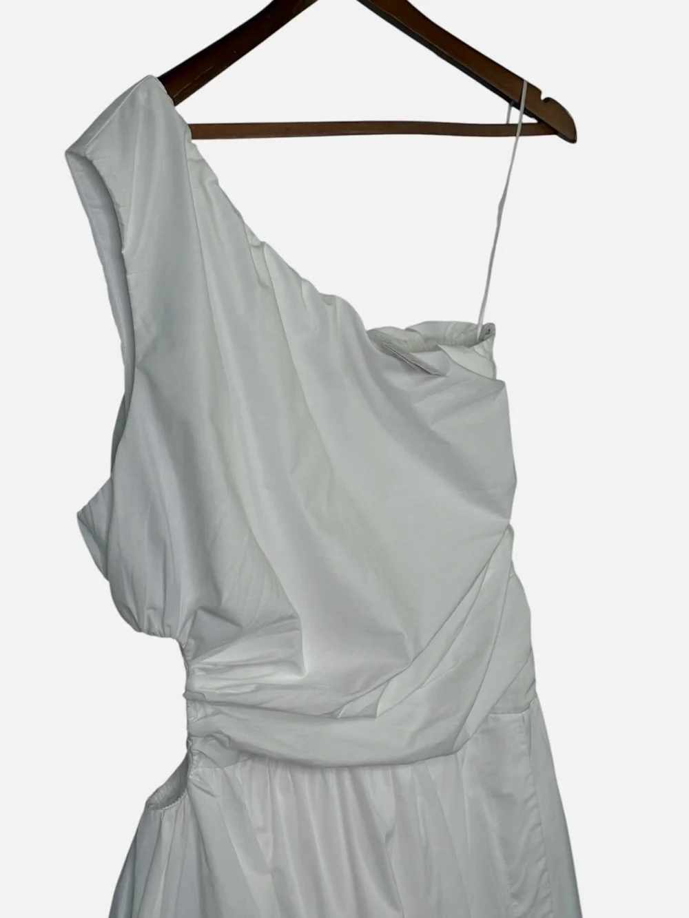 Abercrombie & Fitch White One-Shoulder Maxi Dress